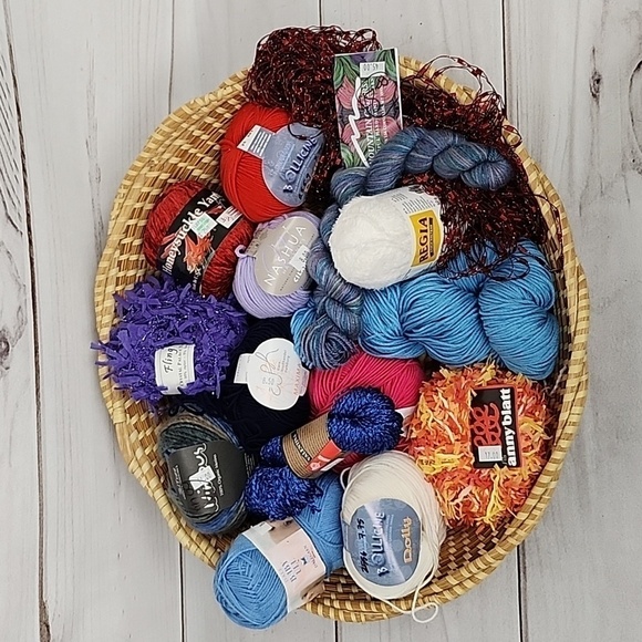 Designer Knitting Yarn Lot 15 Pieces Merino Cashmere Cotton Italy Germany Norway - Picture 11 of 11